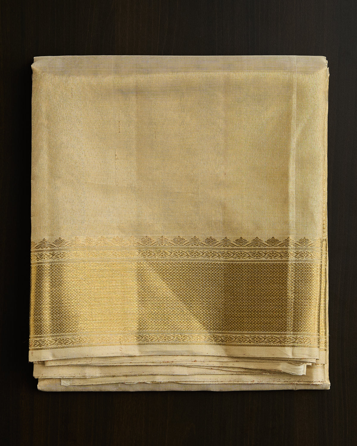 Pure Kanchipuram Tissue silk Dhoti set 9*5 + 2.50