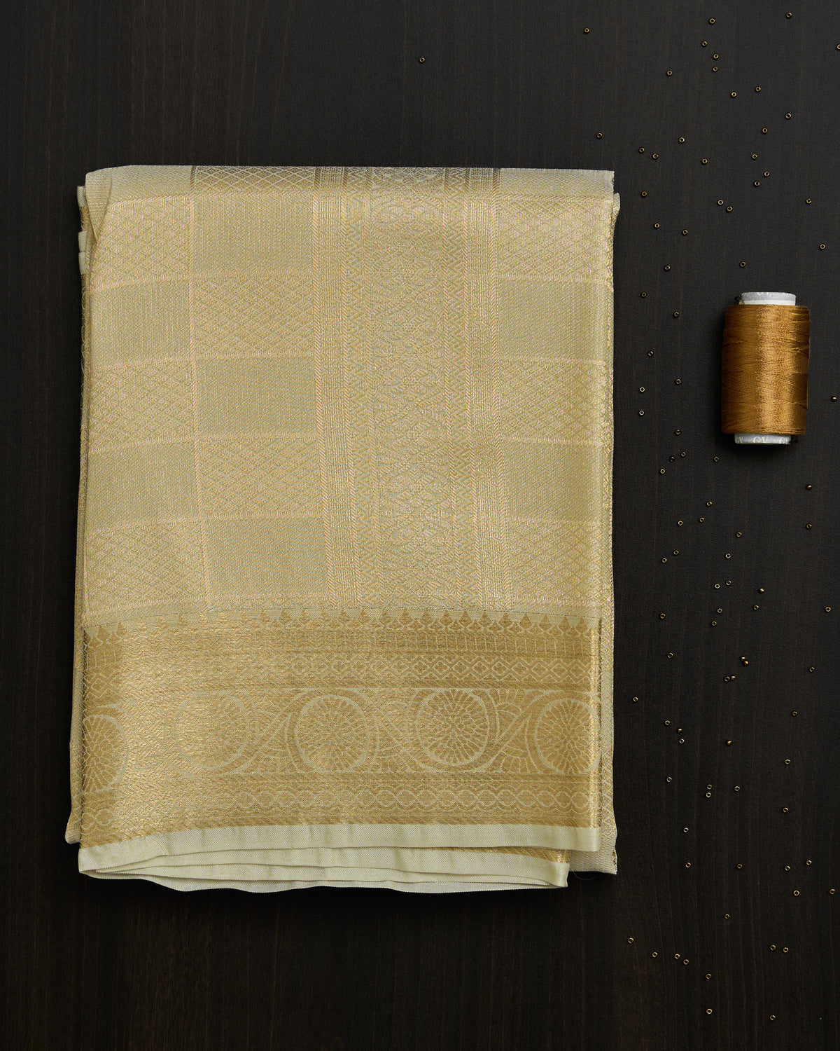Pastel Green Silk Dhoti set 8*4 + 2.50 (3in1)
