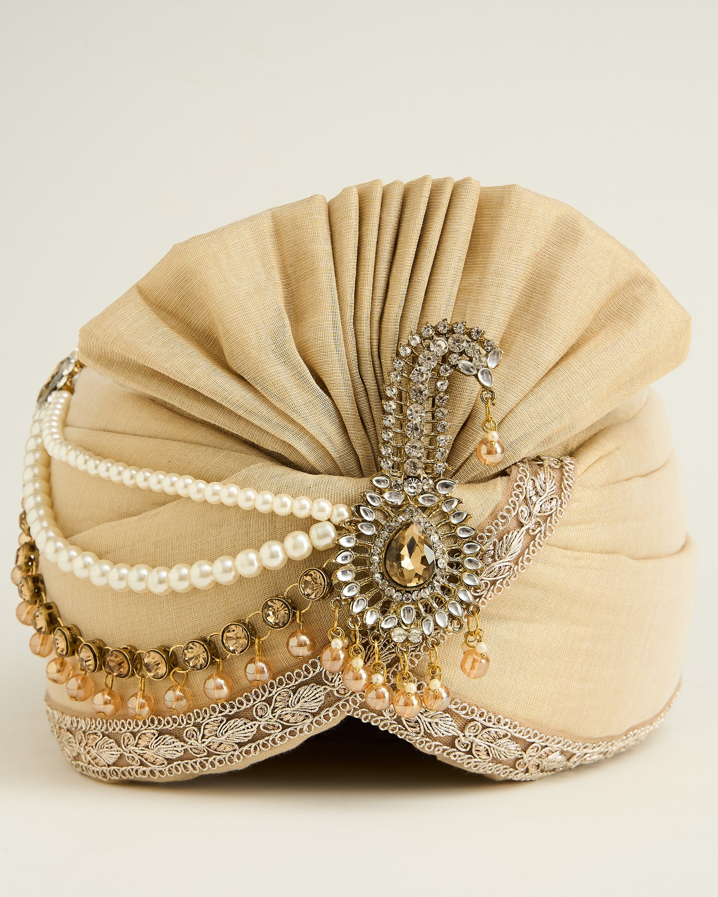 Royal Maharaja Wedding Safa – Champagne Gold