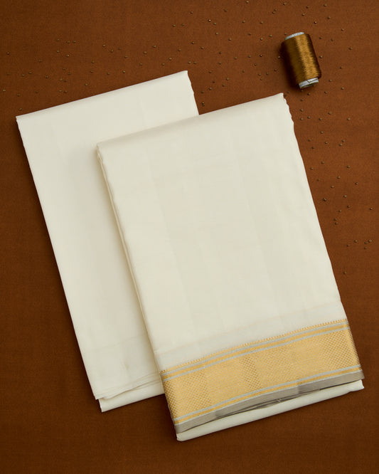 Pure Silk Designer Dhoti 8 Mulam + 2.50 (3in1)