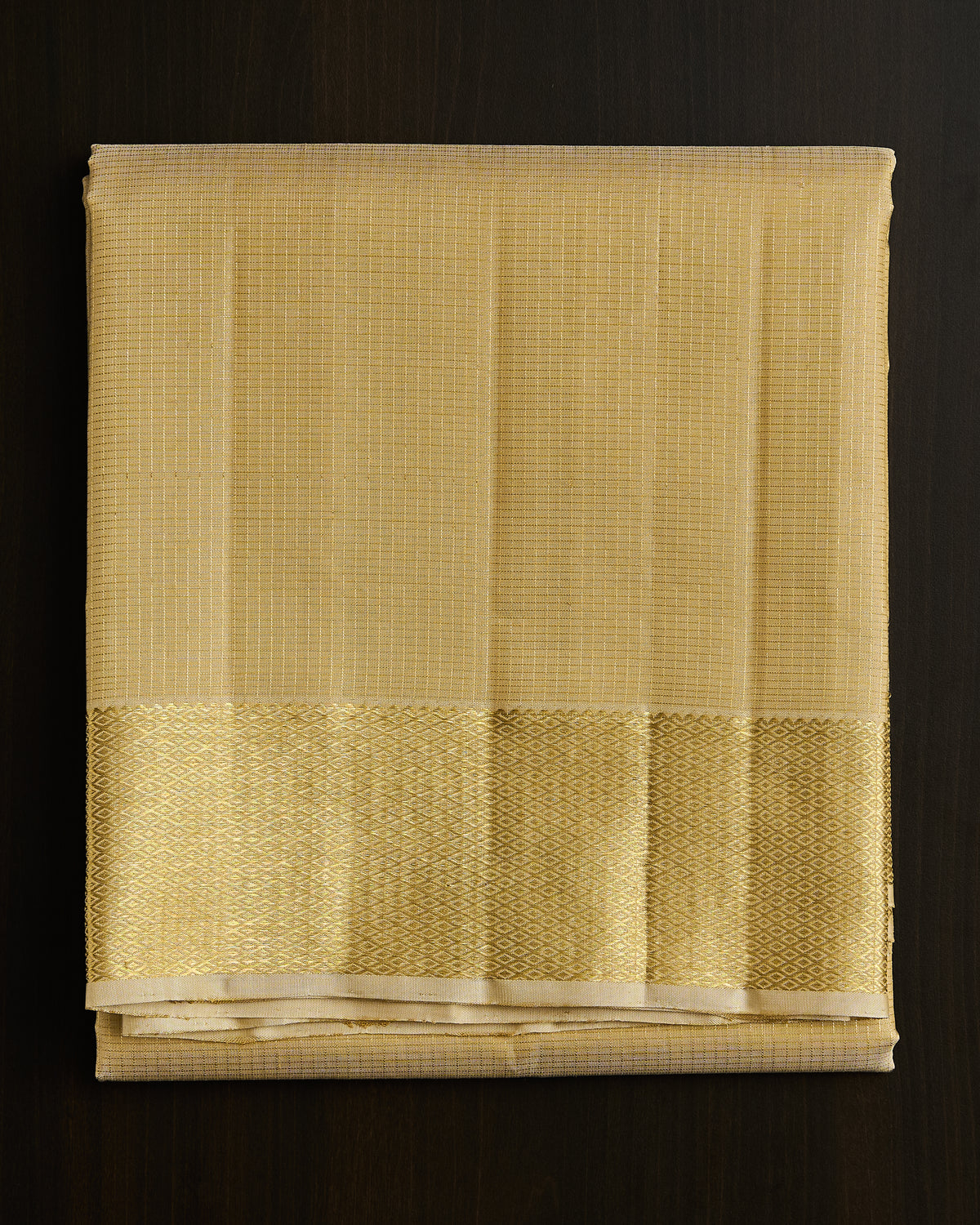 Pure Kanchipuram Silk Vaira Oosi Dhoti set 9*5 + 2.50 (3in1)