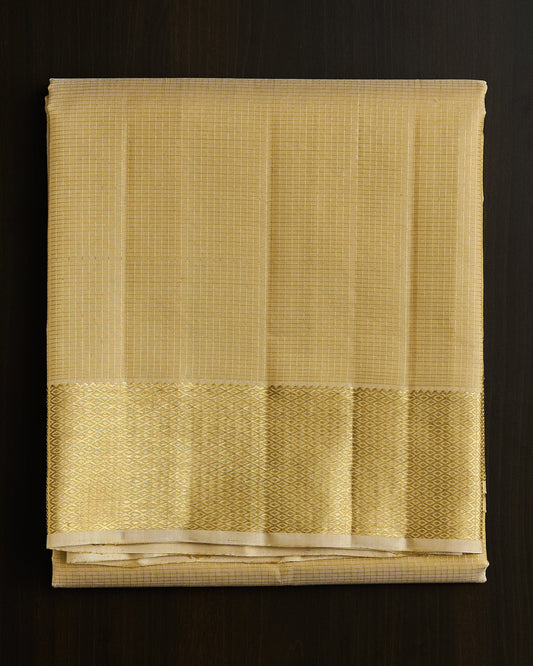 Pure Kanchipuram Silk Vaira Oosi Dhoti set 9*5 + 2.50 (3in1)