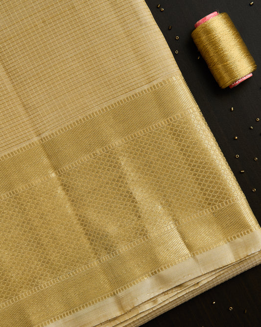 Pure Kanchipuram Vaira Oosi silk Dhoti set 9*5 + 2.50
