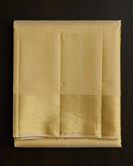Pure Kanchipuram Silk Vaira Oosi Dhoti set 9*5 + 2.50 (3in1)