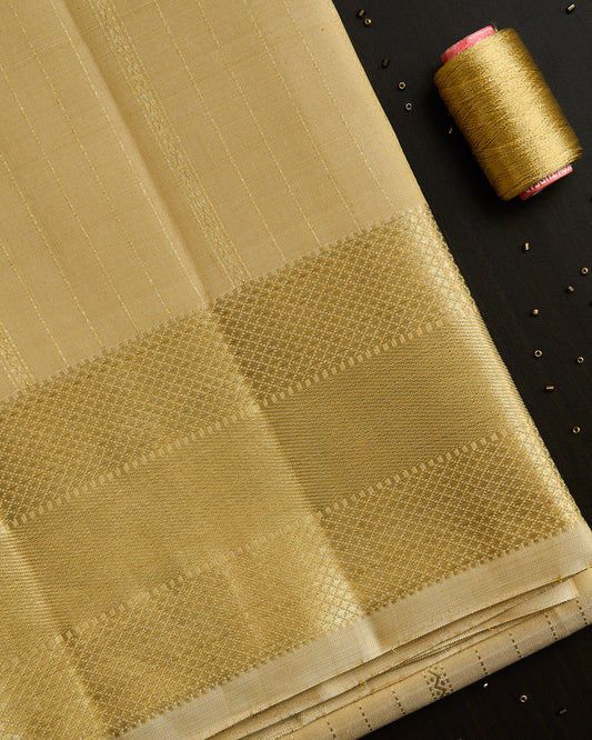 Pure Kanchipuram Striped silk Dhoti set 9*5 + 2.50