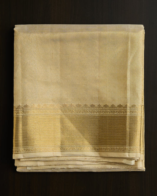 Pure Kanchipuram Tissue silk Dhoti set 9*5 + 2.50