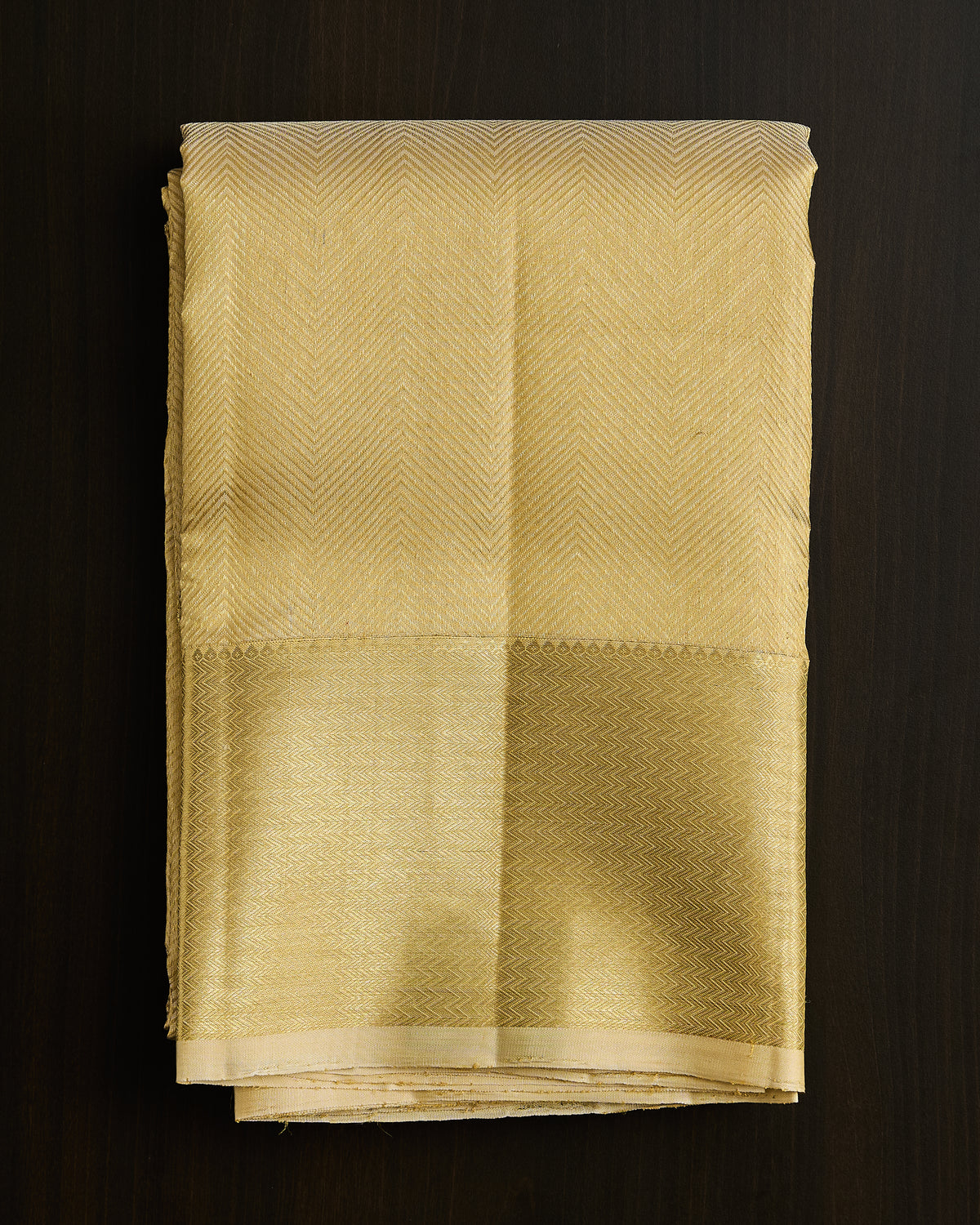 Pure Kanchipuram Silk 6” Brocade Dhoti set 9*5 + 2.50 (3in1)