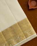 Pure Silk 4” border Dhoti set 8*4 + 2.50