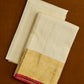 Pure Silk Elephant border Embossed Dhoti set 8*4 + 2.50
