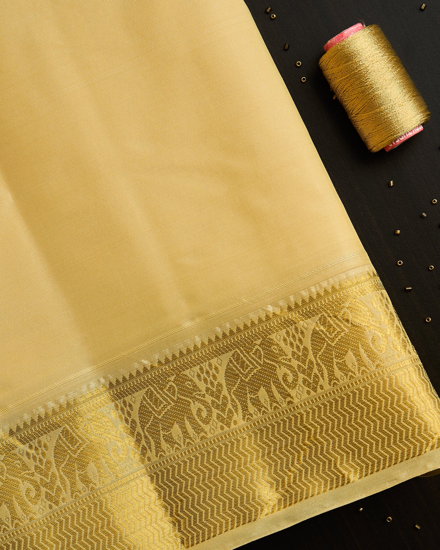 Pure Silk Elephant border Dhoti set 8*4 + 2.50