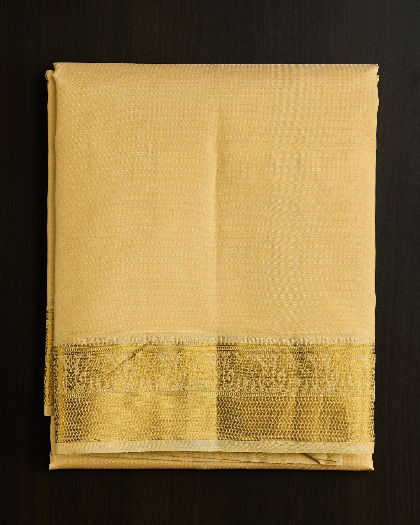 Pure Silk Elephant border Dhoti set 8*4 + 2.50