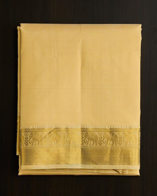 Pure Silk Elephant border Dhoti set 8*4 + 2.50