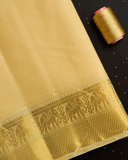 Pure Silk Elephant Border Dhoti set 8*4 + 2.50 (3in1)