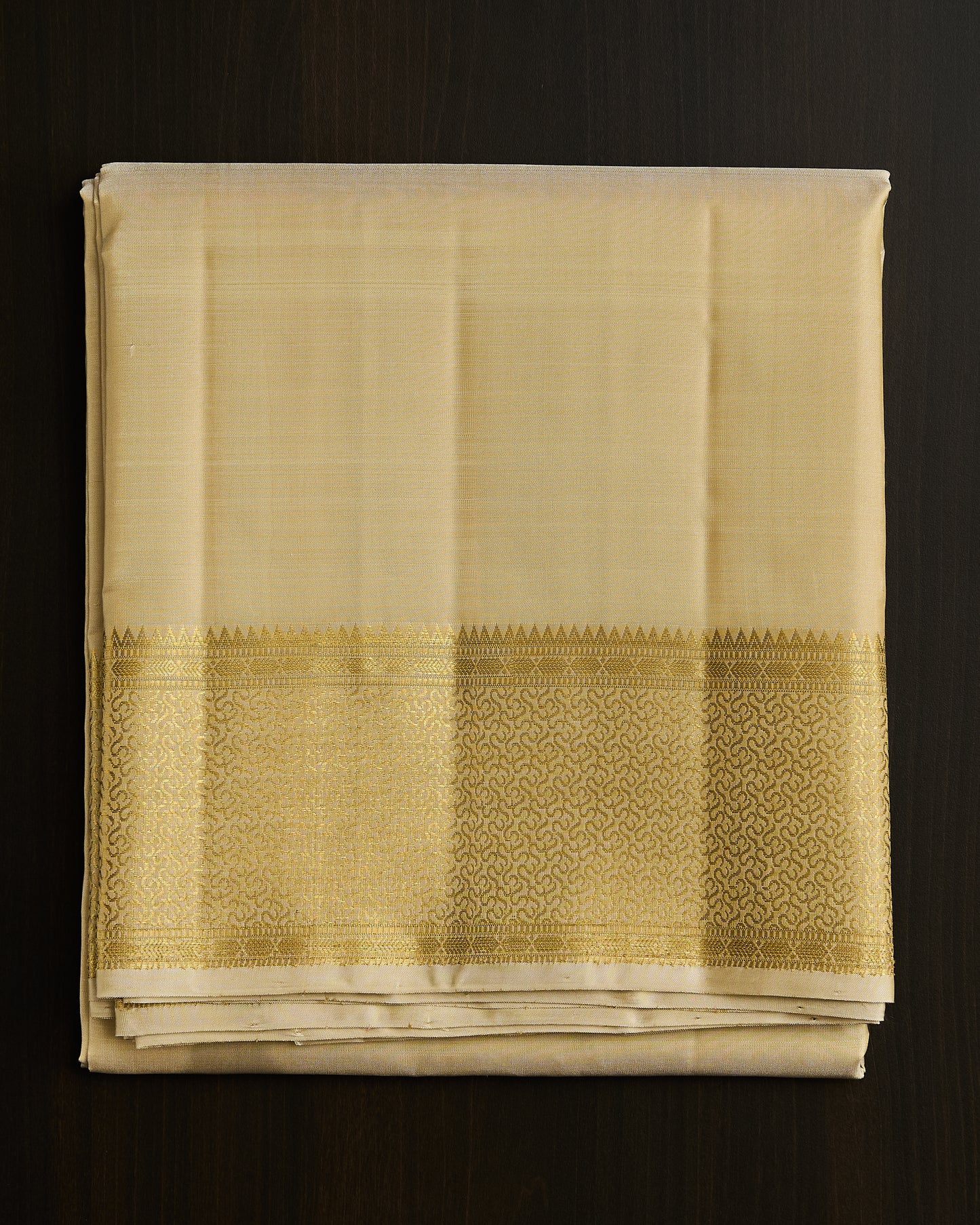Pure Kanchipuram silk 5” border dhoti set 9*5 +2.50