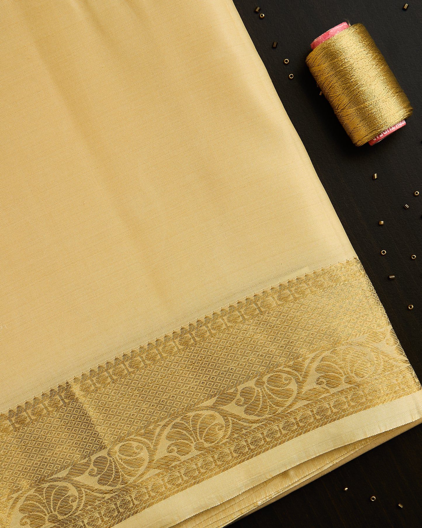 Pure Silk 3” Border Dhoti set 8*4 + 2.50