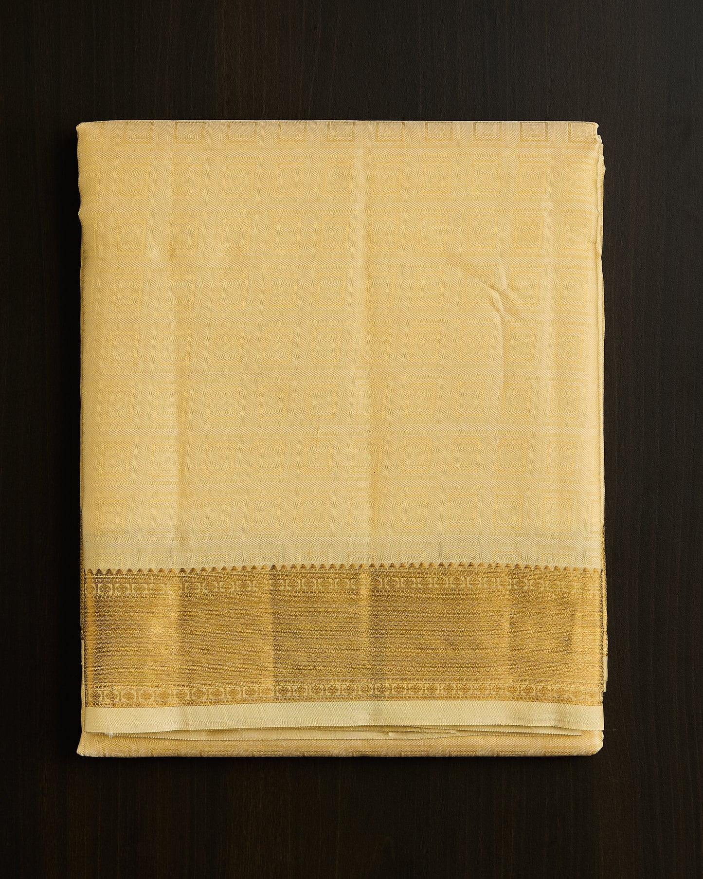 Pure Silk Embossed Dhoti set 8*4 + 2.50
