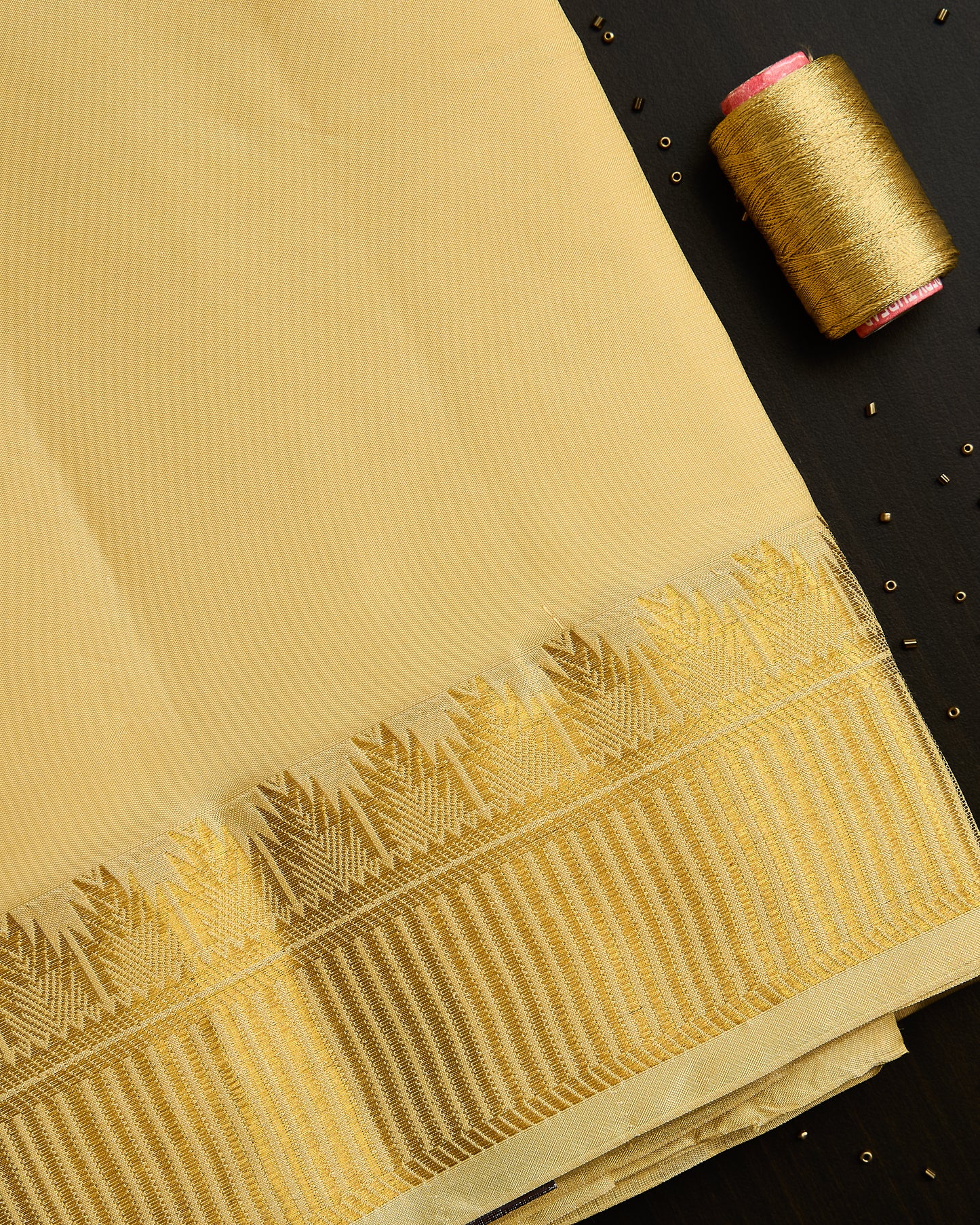 Pure Silk 3” Border Dhoti set 8*4 + 2.50