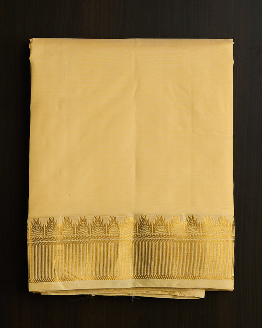 Pure Silk 3” Border Dhoti set 8*4 + 2.50 (3in1)