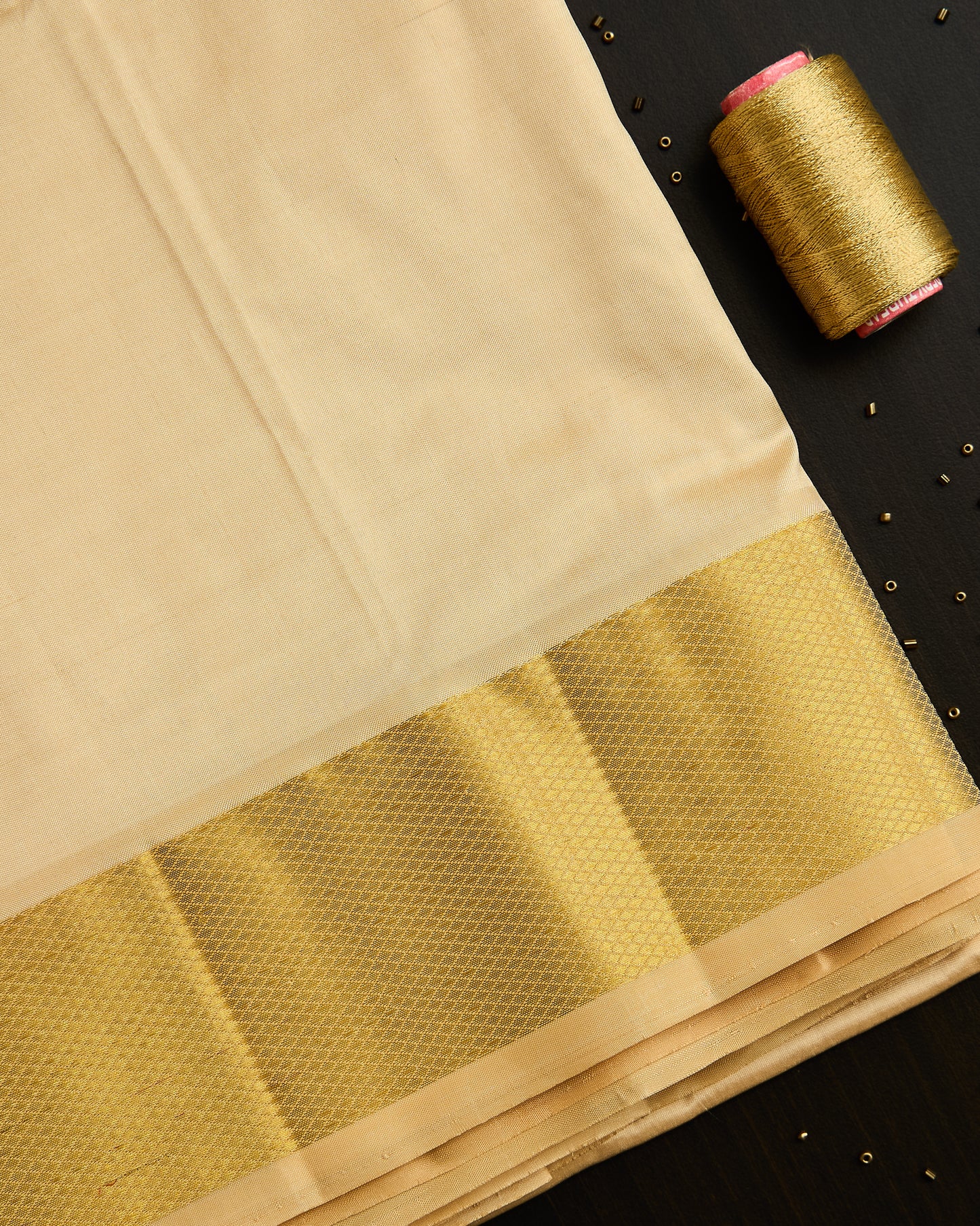 Pure Silk 3” Border Dhoti set 8*4 + 2.50