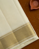 Pure Kanchipuram silk 3” border dhoti set 9*5 +2.50