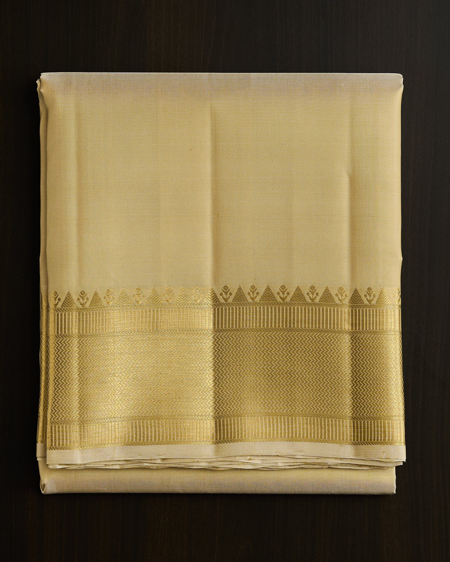 Pure Kanchipuram silk 5” border dhoti set 9*5 +2.50