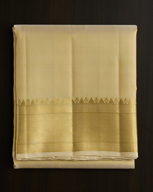 Pure Kanchipuram Silk 5” Border Dhoti set 9*5 + 2.50 (3in1)