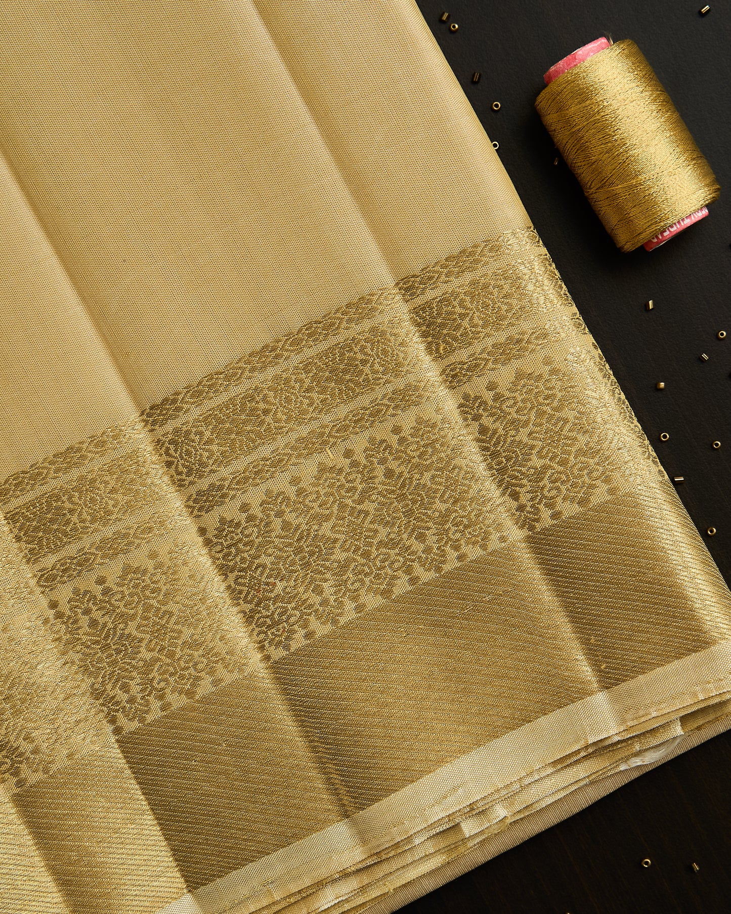 Pure Kanchipuram silk 5” border dhoti set 9*5 +2.50