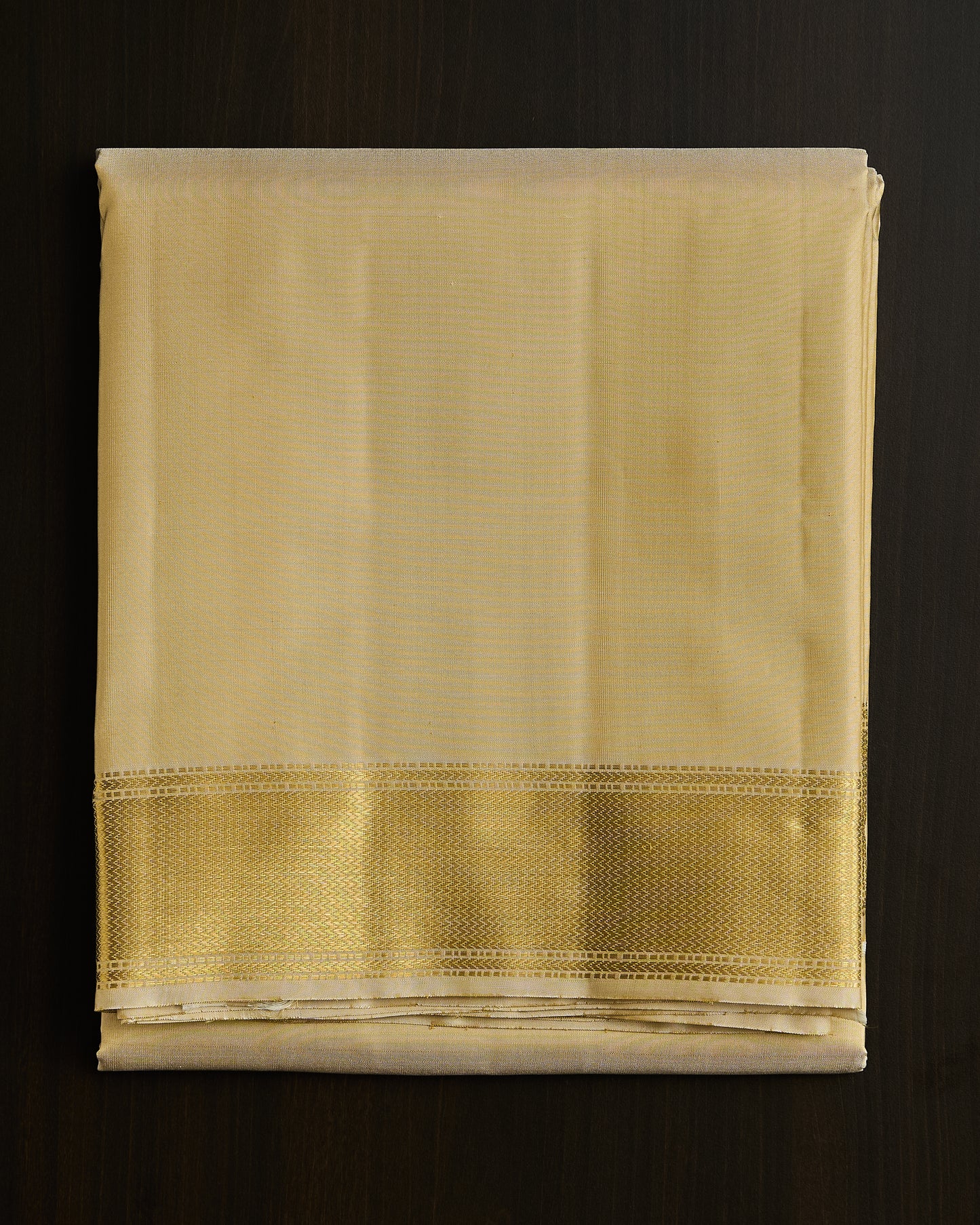 Pure Kanchipuram Silk 3” border Dhoti set 9*5 + 2.50