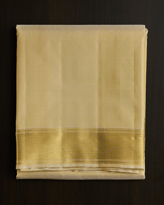 Pure Kanchipuram Silk 3” border Dhoti set 9*5 + 2.50 (3in1)