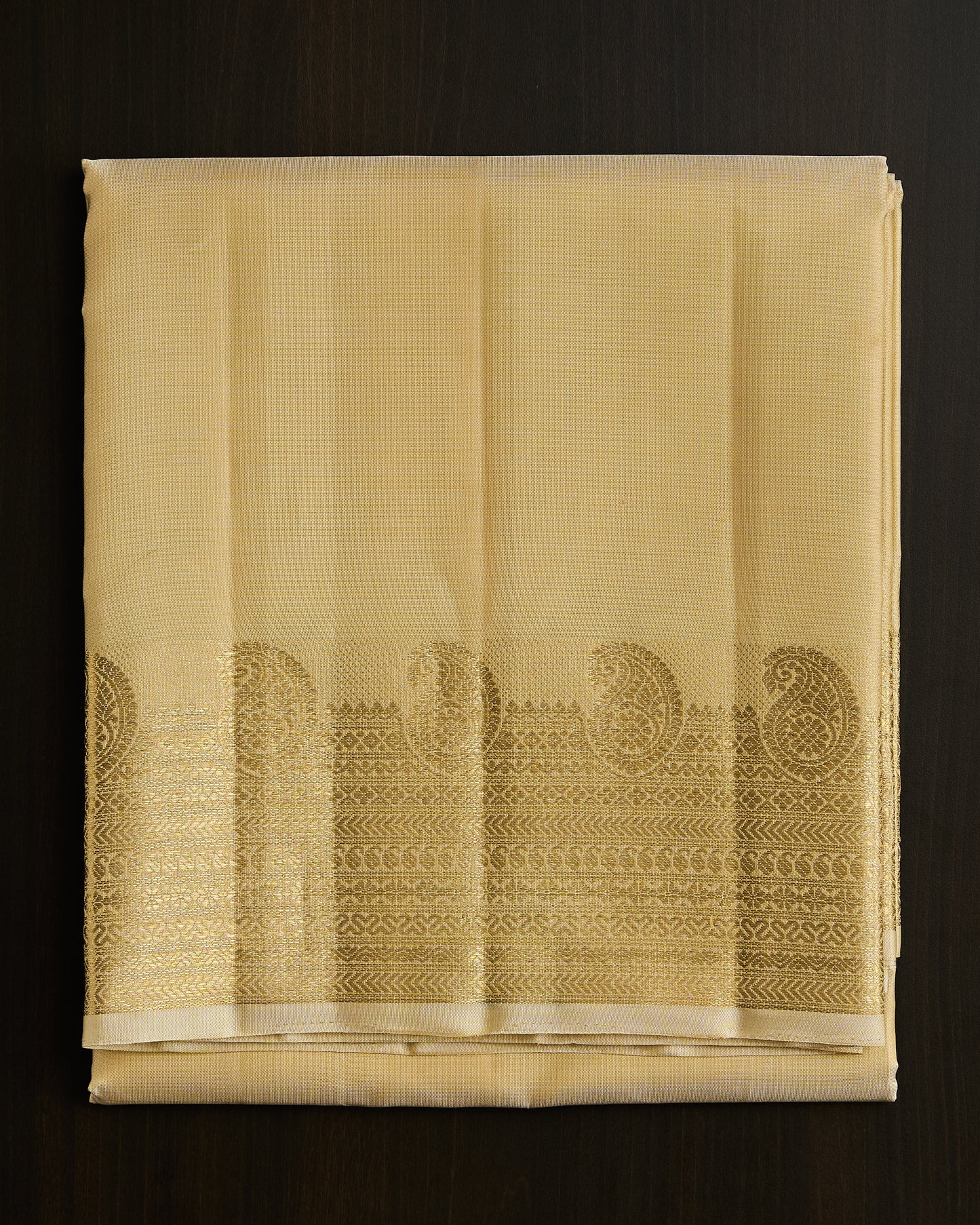Pure Kanchipuram silk 5” border dhoti set 9*5 +2.50