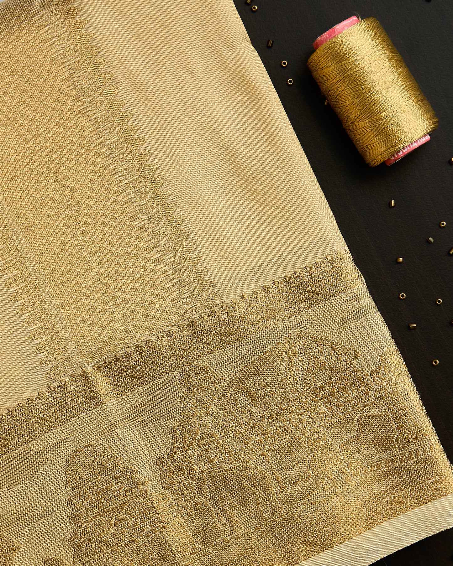 Semi Silk Temple Border Dhoti set 8*4+2.50