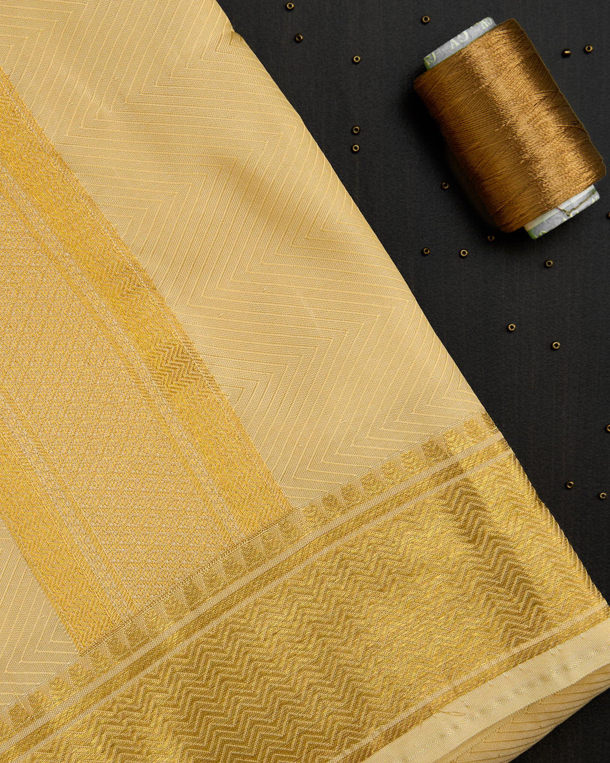 Semi Silk Embossed Dhoti set 8*4 + 2.50 (3in1)