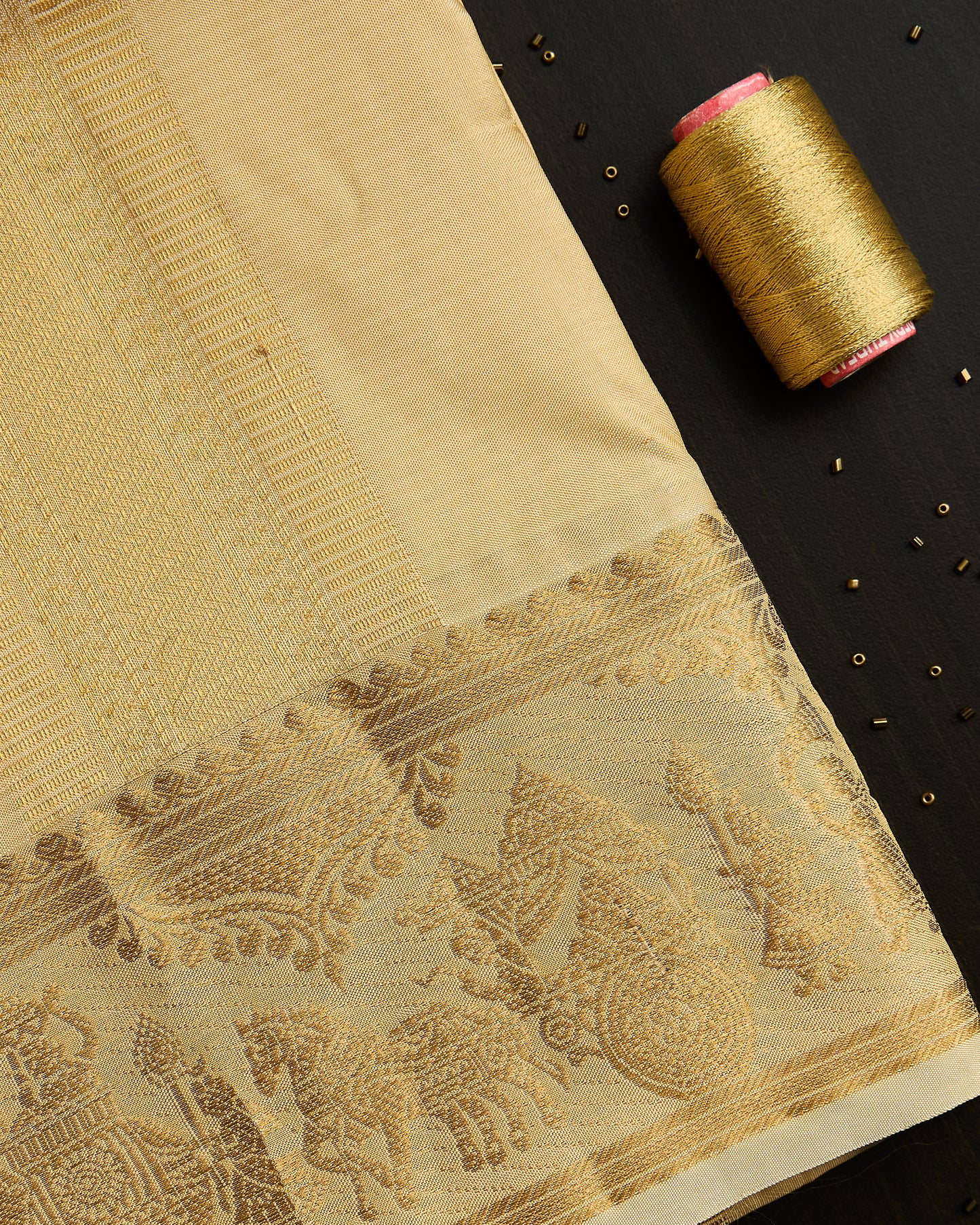 Semi Silk Pallaku Border Dhoti set 8*4+2.50
