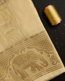 Semi Silk Elephant Border Dhoti set 8*4+2.50