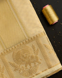 Semi Silk Elephant Border Embossed Dhoti set 8*4+2.50