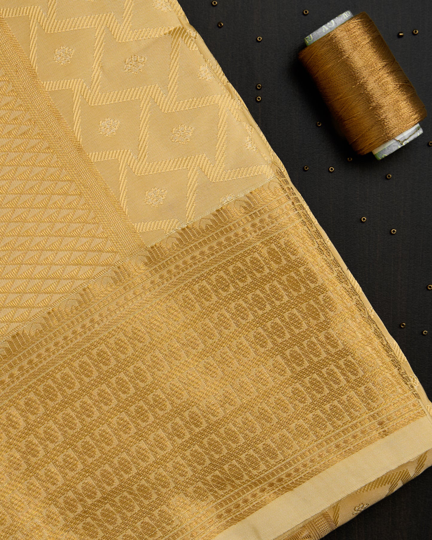 Semi Silk Embossed Dhoti set 8*4 + 2.50 (3in1)