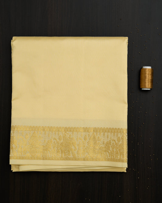 Semi Silk Chariot Border Dhoti set 8*4+2.50 (3in1)