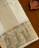 Semi Silk Pallaku Border Dhoti set 8*4+2.50