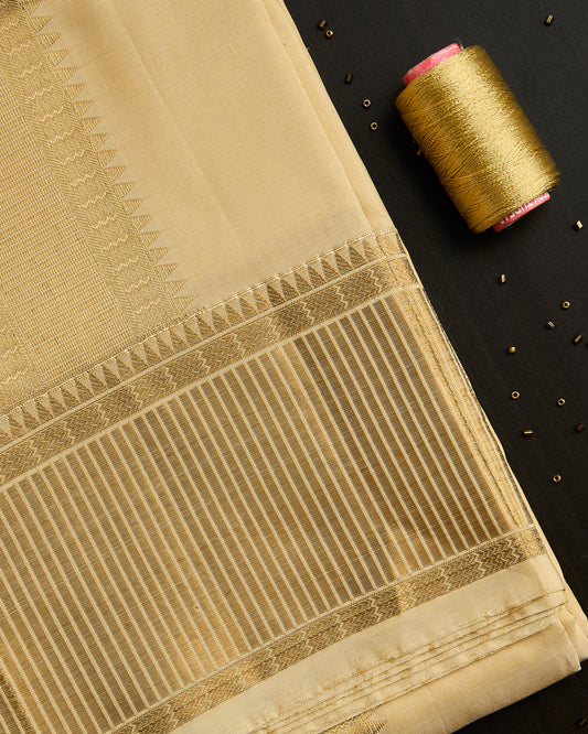 Semi Silk 4” Border Dhoti set 8*4+2.50