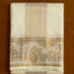 Semi Silk Pallaku Border Dhoti set 8*4+2.50