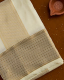 Semi Silk 4” Border Dhoti set 8*4+2.50
