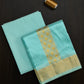 Semi Silk Blue Dhoti set 8 Mulam + 2.50 (2in1)