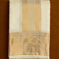 Semi Silk Elephant Border Embossed Dhoti set 8*4+2.50