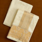 Semi Silk Elephant Border Embossed Dhoti set 8*4+2.50