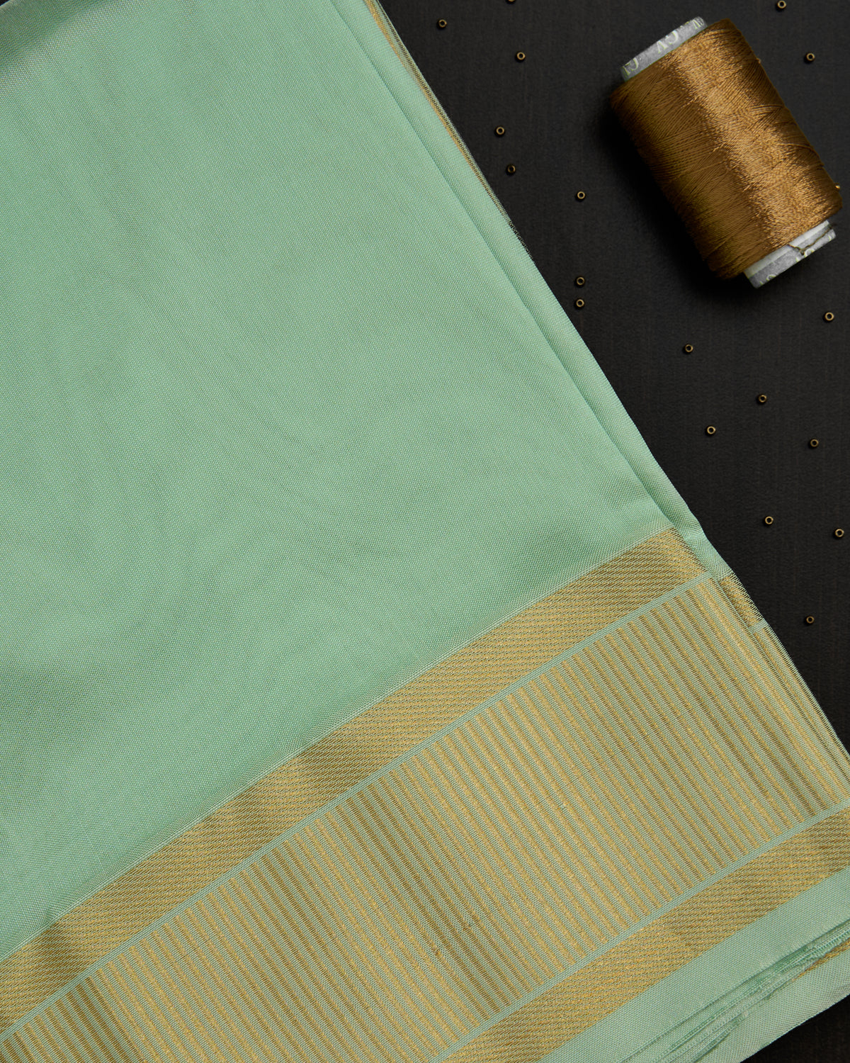 Semi Silk Green Dhoti set 9*5 + 2.50 (3in1)