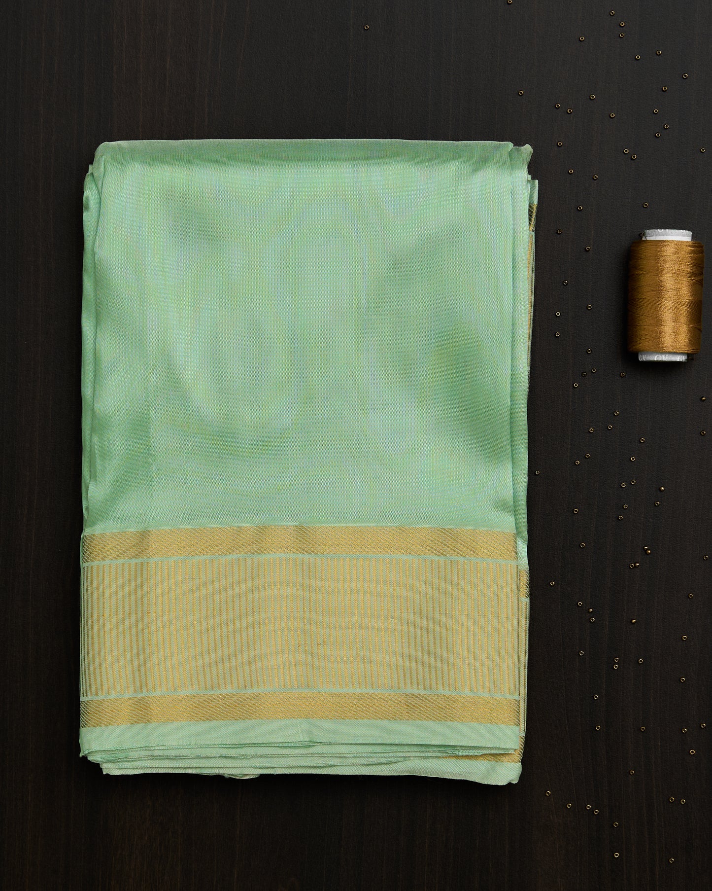 Semi Silk Green Dhoti set 9*5 + 2.50 (3in1)