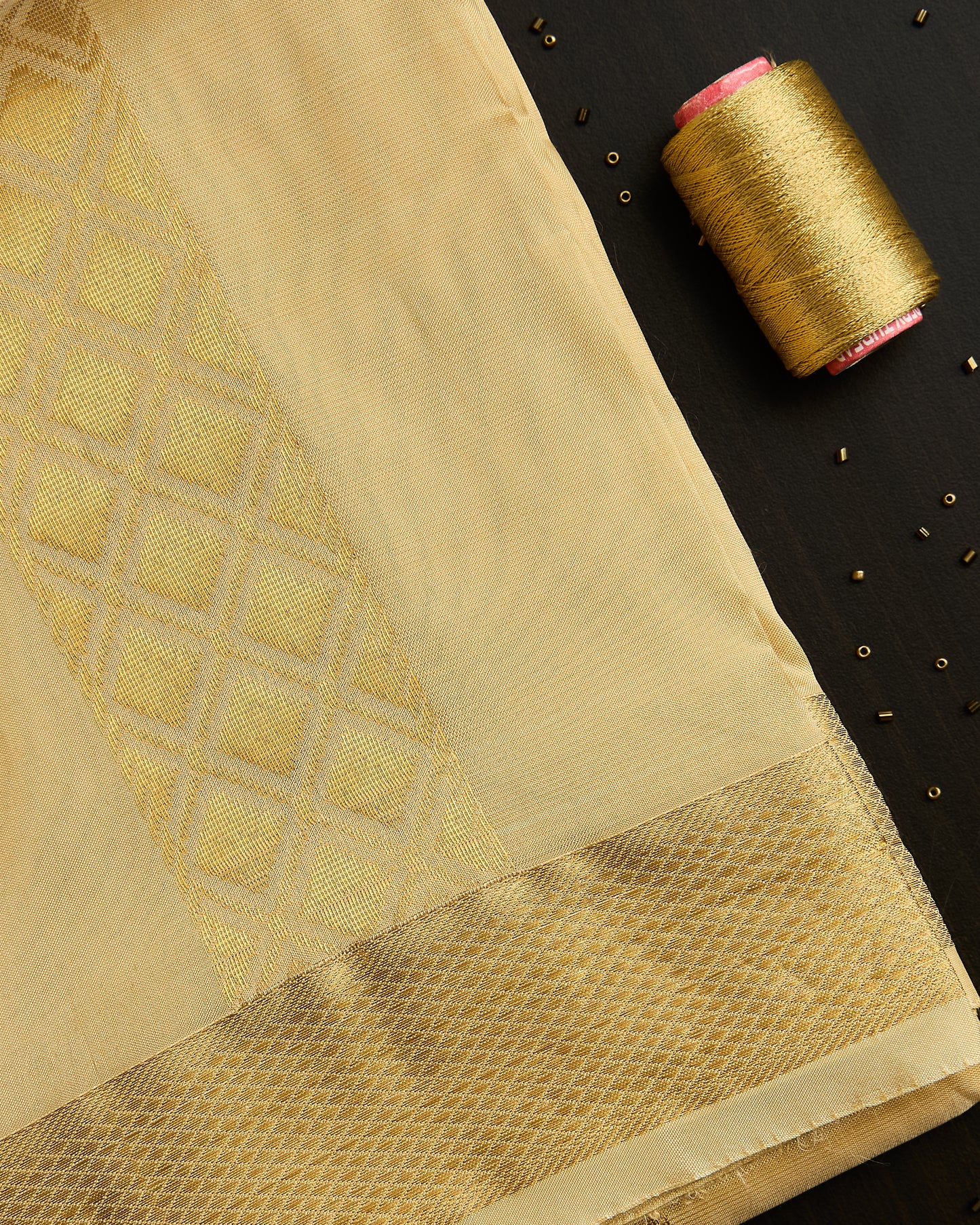 Semi Silk 2” Border Dhoti set 8*4+2.50
