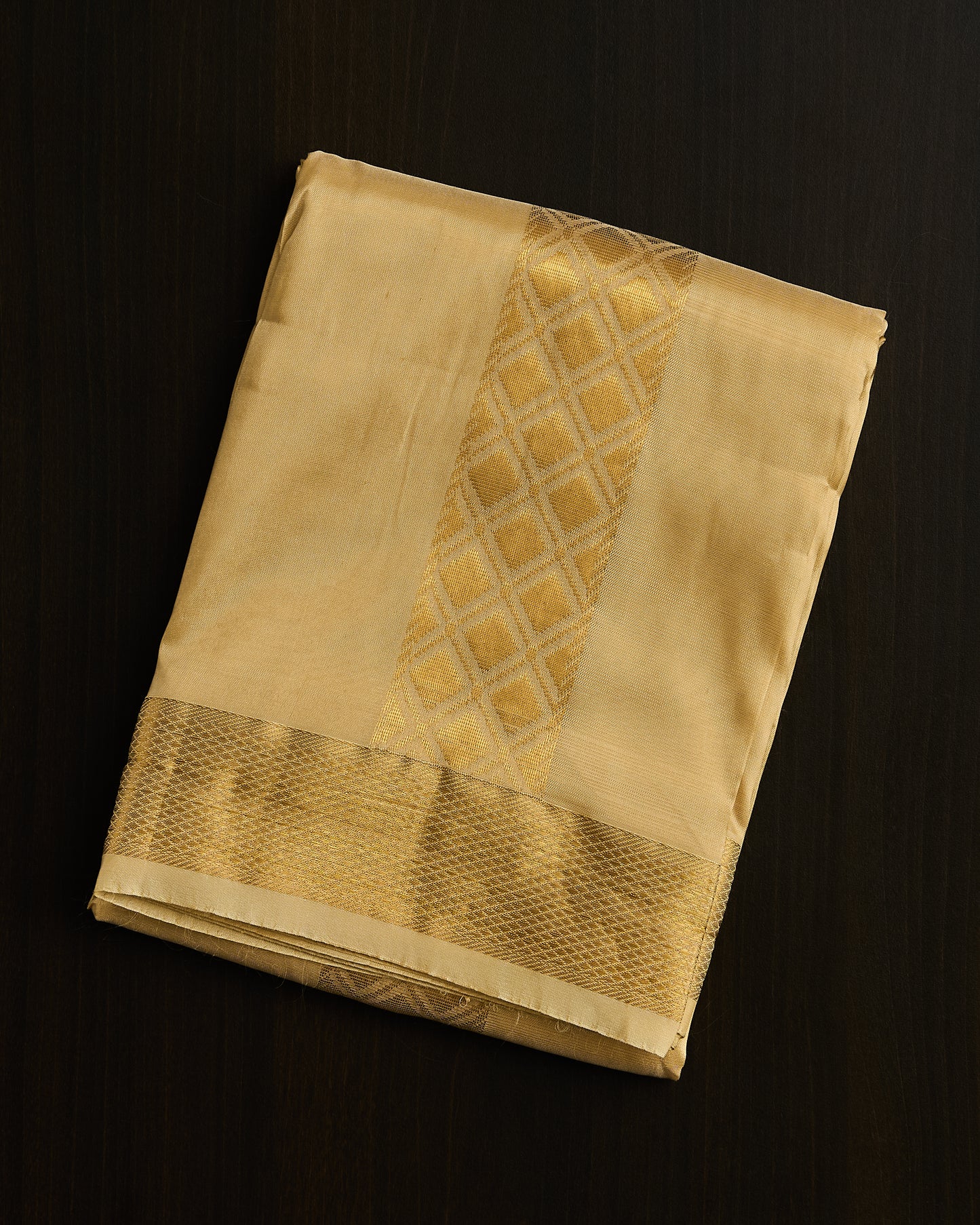 Semi Silk 2” Border Dhoti set 8*4+2.50