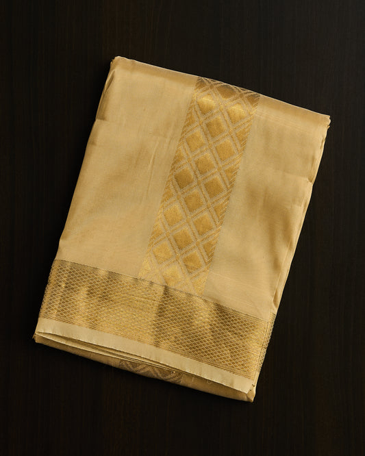 Semi Silk 2” Border Dhoti set 8*4 + 2.50 (3in1)
