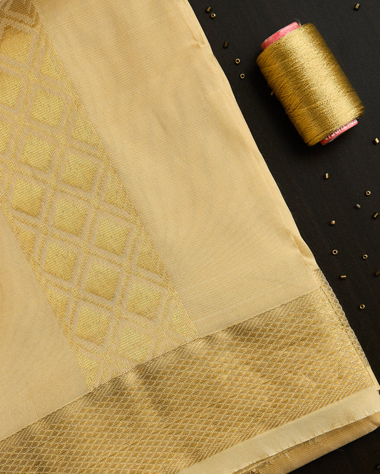 Semi Silk 2” Border Dhoti set 8*4+2.50